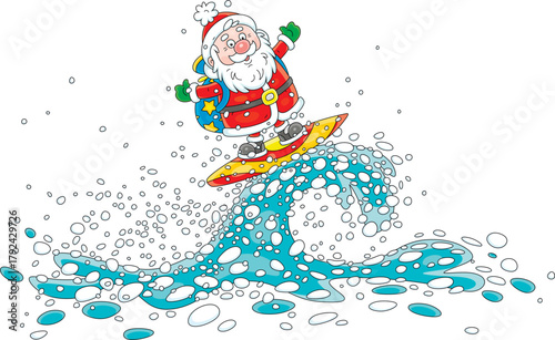 Funny Santa Claus with his ...