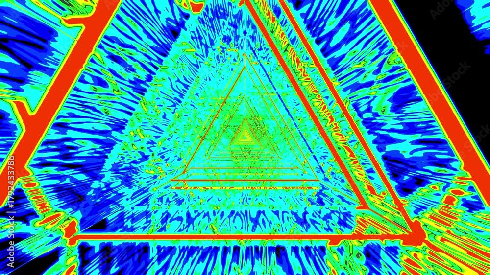 Hypnos Acid false colored triangle tunnel VJ loop background
