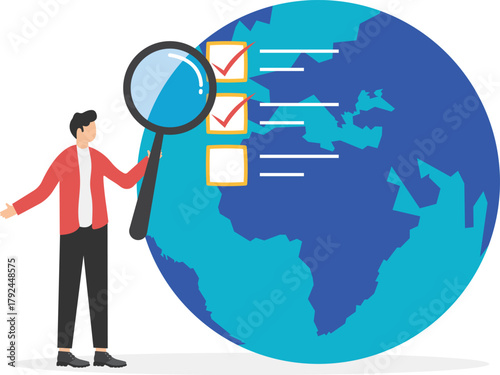 Evaluate the profitable business idea. Vector illustration.

