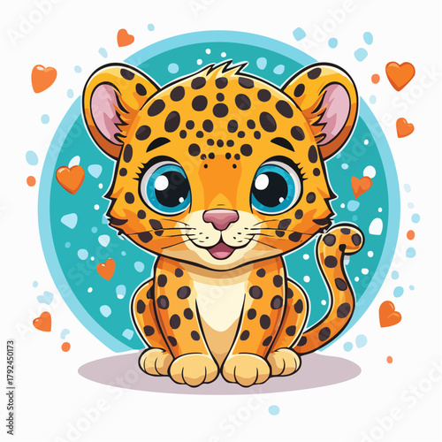 kleiner Leopard - Cartoon Comic Stil