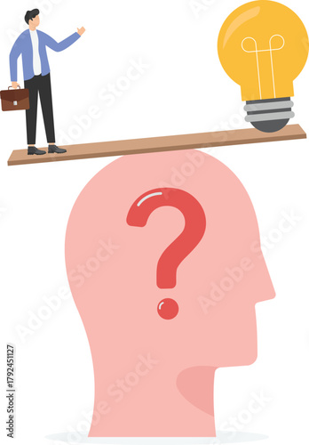 Creativity and ideas, innovation or skill to success in business,
