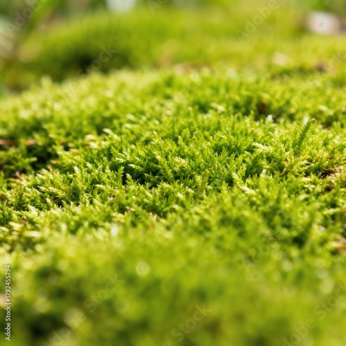 Wallpaper Mural Macro Close-Up of Fresh Green Moss Surface with Soft Highlight and Natural Daylight Torontodigital.ca