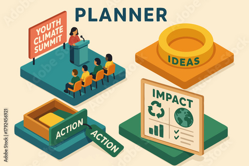 Youth climate summit planner with ideas and impact actions