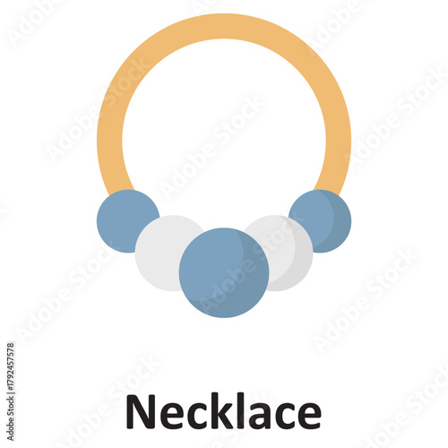Necklace Vector Icon which can easily modify or edit