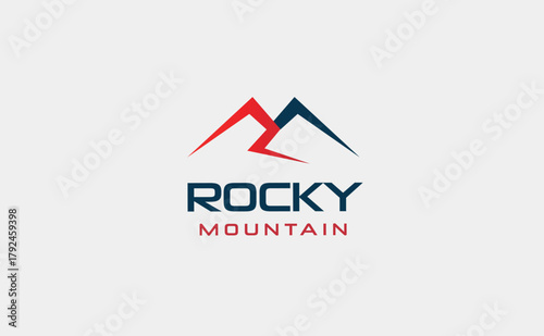 Free Download RockyMountain – Modern Minimal Mountain Peak Logo for Outdoor & Adventure Brands - GFXLoad