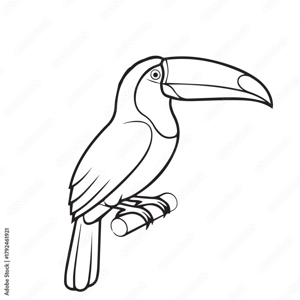 Obraz premium vector illustration of a cartoon bird