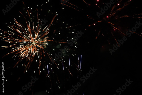 fireworks in the night sky in Christmas