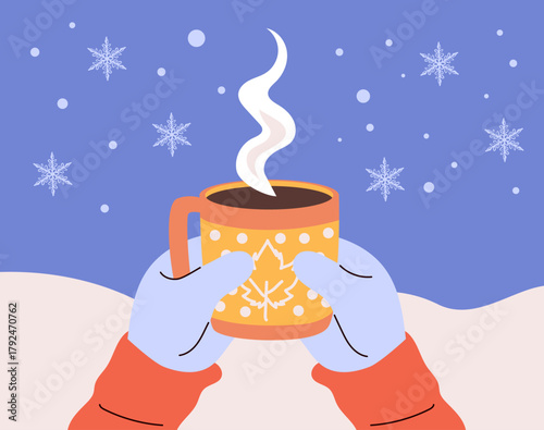 A cozy cartoon vector illus...