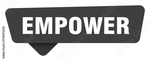 empower black sign isolated on transpatent background. empower sticker