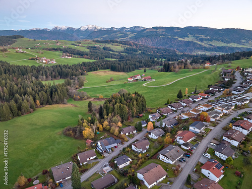 aerial view of the village ...