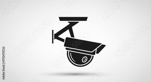 Security camera icon, cctv camera, surveillance camera, video camera, security system, vector illustration