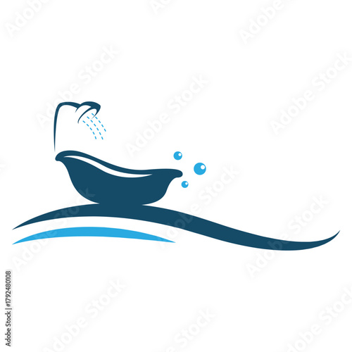 Bathtub logo icon design