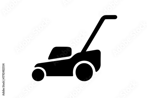 Push lawnmower equipment for cutting grass and maintaining residential yards