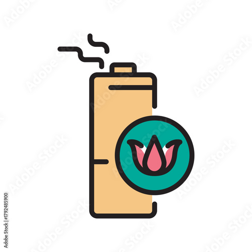 car air freshener black line icon. Vector isolated element
