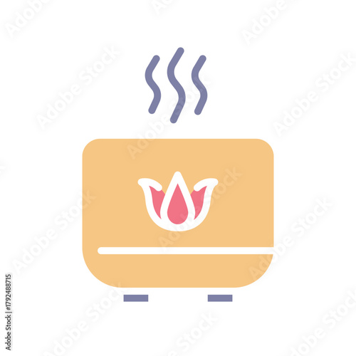 portable aroma diffuser black line icon. Vector isolated element