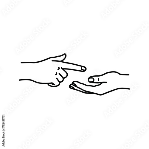 Giving Hand Gesture A Symbol of Generosity and Assistance