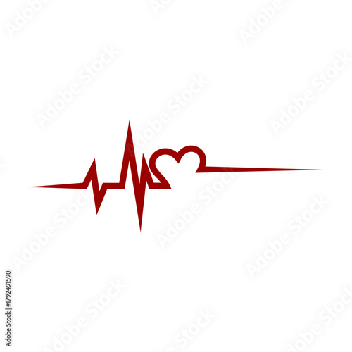 Abstract line medical health logo icon design.