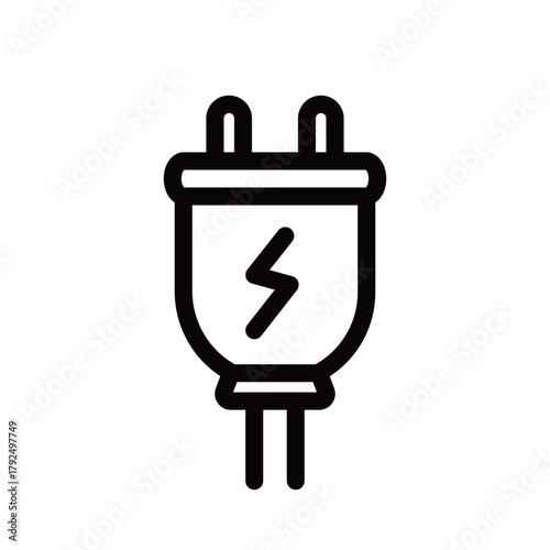 電源プラグのアウトラインアイコン