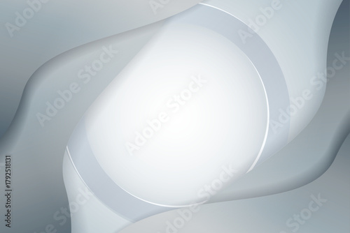 Abstract grey wave background with central frame. Modern luxury vector template for presentation title or product display.
