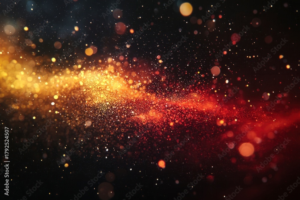 Fototapeta premium Colorful abstract light trails creating a dynamic blur effect in a dark background