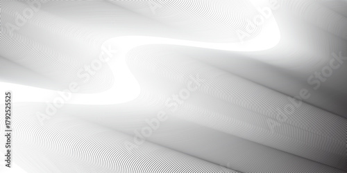 Abstract background with wavy surface made of modern black lines
