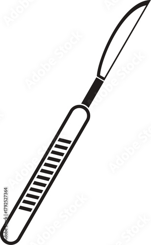Surgical knife vector illustration. Surgical scalpel icon. Medical instrument vector illustration for healthcare. Scalpel icon. medical surgical surgery tool equipment. 