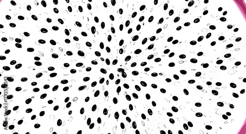 Close-up of dragon fruit seeds a vibrant and healthy tropical fruit.