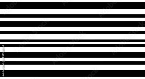 Abstract Black and White Horizontal Stripes Pattern.