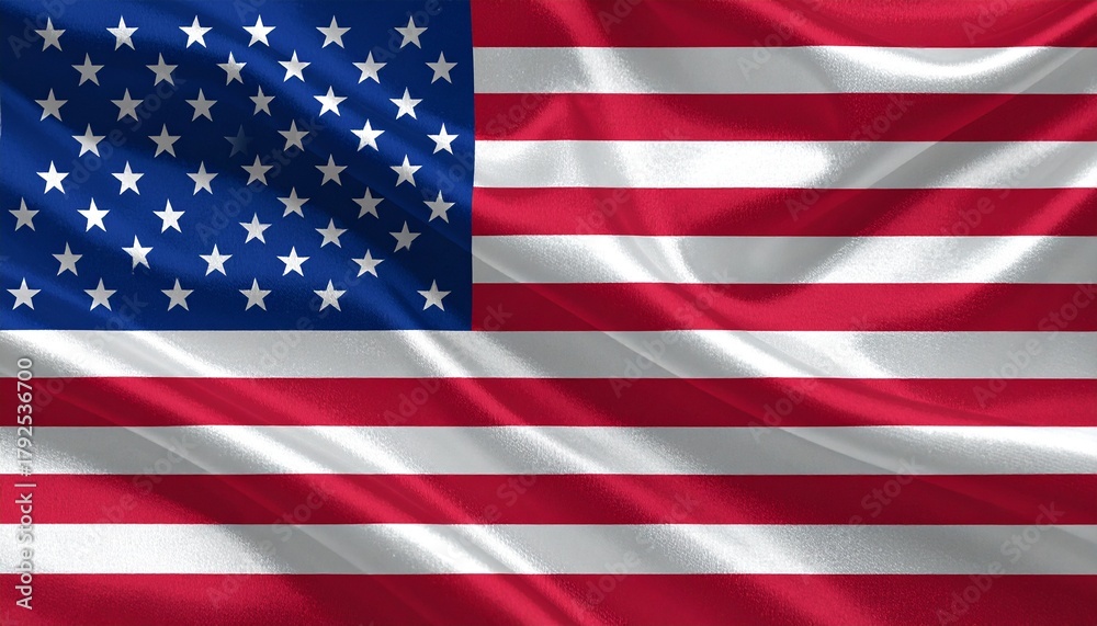 Fototapeta premium United States flag, realistic fabric flag, Independence Day flag