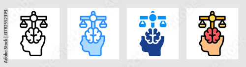 Mental Balance Icon Collection Set Multiple Style