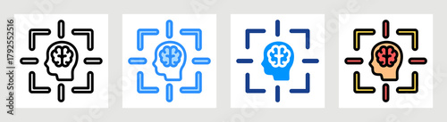 Mind Focus Icon Collection Set Multiple Style