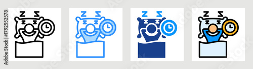 Enough Sleep Icon Collection Set Multiple Style