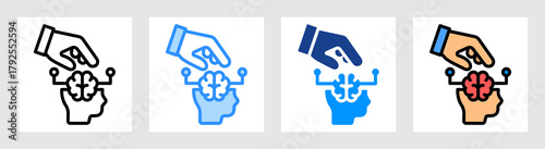 Mind Control Icon Collection Set Multiple Style