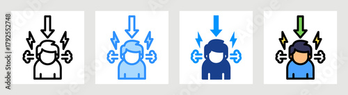 Stress Reduction Icon Collection Set Multiple Style