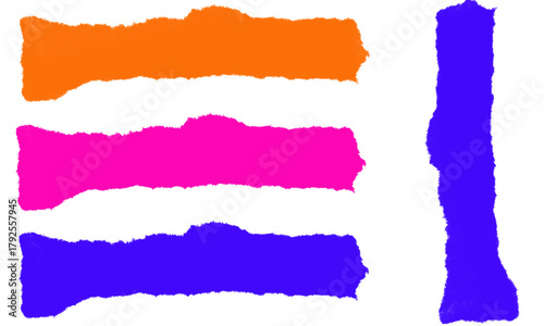 Wallpaper Mural Abstract illustration featuring horizontal orange pink and blue shapes and vertical blue Torontodigital.ca