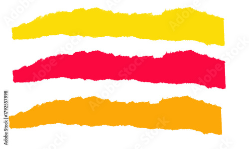 Wallpaper Mural Three colorful brushstrokes of yellow, red and orange on a black background art Torontodigital.ca