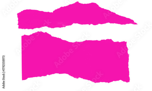 Wallpaper Mural Two abstract shapes in vibrant pink separated by a dark background space area Torontodigital.ca