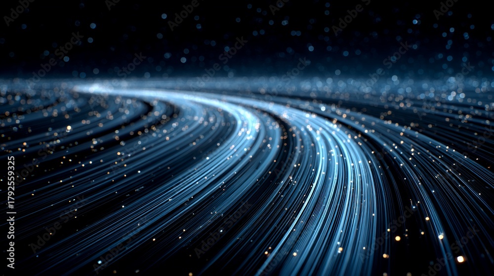 Fototapeta premium Abstract data stream visualizes information highway for digital connectivity