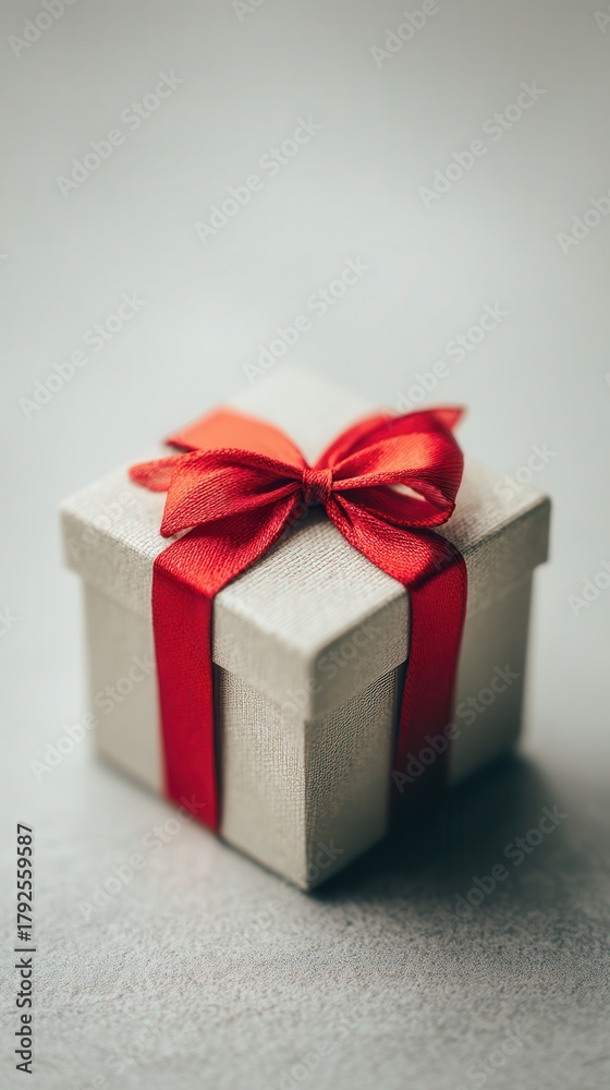 Obraz premium Gift Box with Red Bow