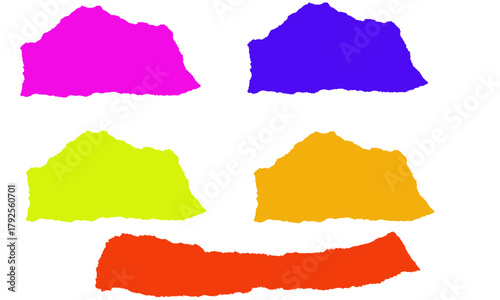 Wallpaper Mural Abstract shapes in vibrant colors against a black background creating a design Torontodigital.ca