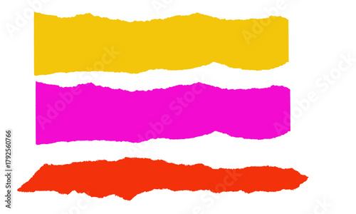 Abstract image showing three horizontal irregular bands of color on black background