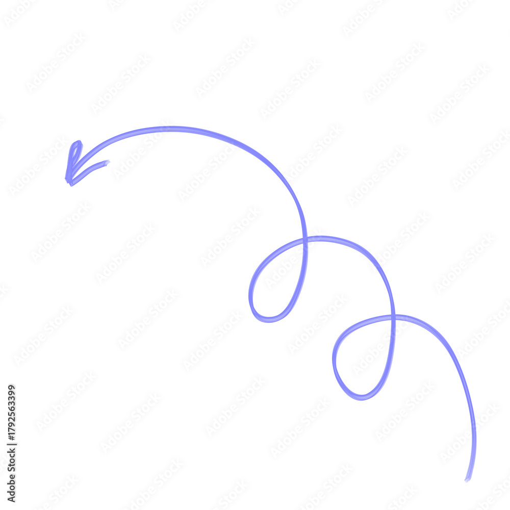 Obraz premium spiral arrow, curly arrow blue