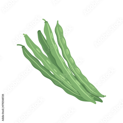 Vibrant Fresh Green Beans Still Life for Culinary and Nutritional Concepts