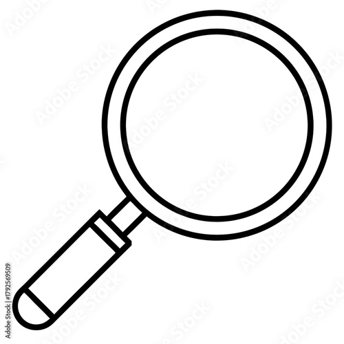 Magnifying Glass Icon Set Search, Zoom, and Analysis Symbols in Color and Black and White