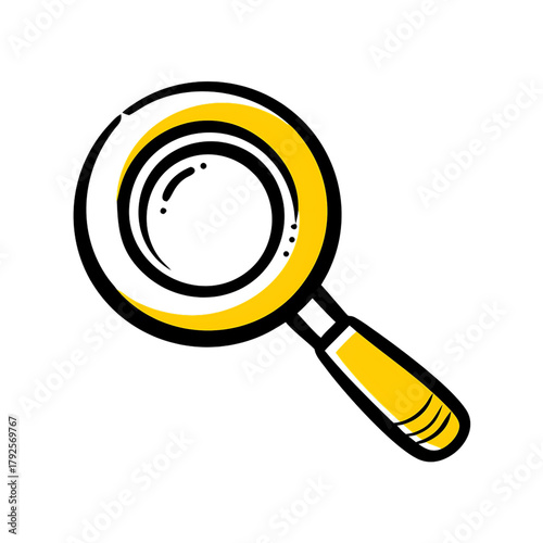 Magnifying Glass Icon Set Search, Zoom, and Analysis Symbols in Color and Black and White