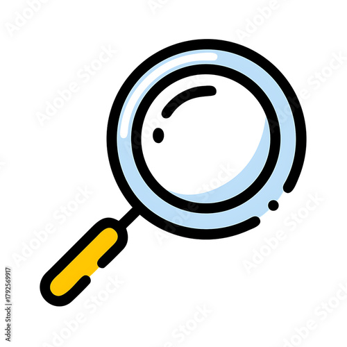 Magnifying Glass Icon Set Search, Zoom, and Analysis Symbols in Color and Black and White