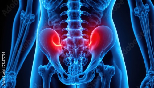 3d rendered illustration of male and female human bodies showing anatomy and skeleton bones for medical science and health healthcare purposes
