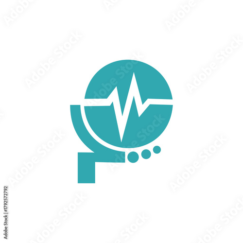 Striped circle vector icon with simple and elegant style