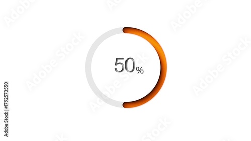 infography circle animation percentage