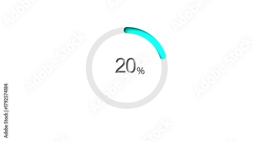 infography circle animation percentage